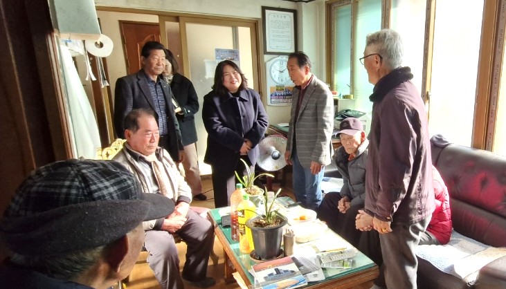 나주시 강미숙 왕곡면장, 새해맞이 경로당 순회 방문