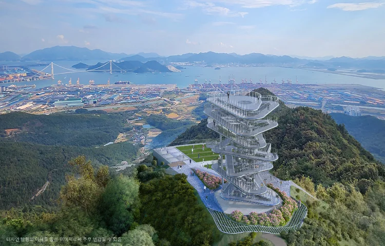 광양의 하늘과 바다를 잇는 은빛 랜드마크, ‘구봉산 체험형 조형물’ 7월 준공